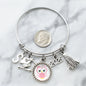 Kindergarten Graduation Bangle Bracelet. Stainless Steel Personalized with Initial. 2025