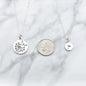 Mother and Daughter Dandelion Necklace Set in Sterling Silver