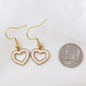 Enamel Love Heart Charm Earrings. Valentine's Day Gifts.