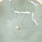 Personalized Cross Necklace in Sterling Silver