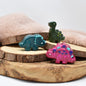 Dinosaur Polymer Clay Magnets. Set of 3. Triceratops, Brachiosaurus, Stegosaurus. Handmade.