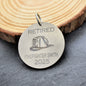 Laser Engraved Retirement Keychain for Firefighter. First Responder Custom Keychain.