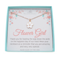 Flower Girl Necklace in Rose Gold Toned Stainless Steel and Enamel