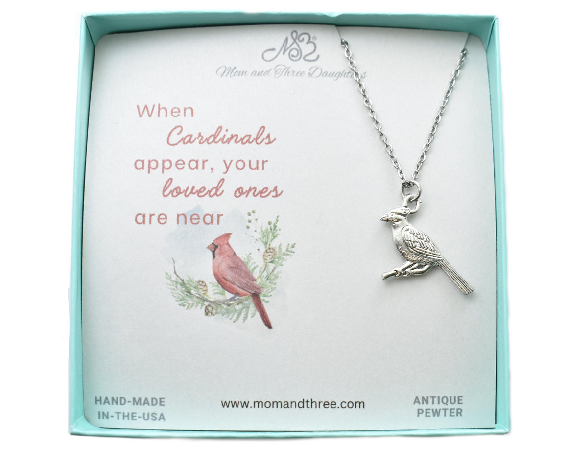 Cardinal Necklace in Silver Pewter