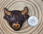 Magnet Set: Highland Cows. Polymer Clay Set of 3.