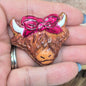 Magnet Set: Highland Cows. Polymer Clay Set of 3.