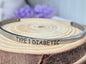 Medical Engraved Diabetes Cuff Bracelet. Type 1 and Type 2. Diabetic. Gold or Silver