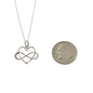 Godfather and Goddaughter Infinity Heart Necklace in Sterling Silver