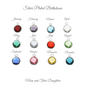 Glass birthstone charms 8mm x 12mm - Add on only