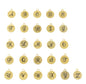 Gold or Silver Stainless Steel Initial Charms. Script Letter Charms. Uppercase letters Initials.