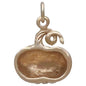 Bronze Dimensional Pumpkin Huggie Earrings for Women.