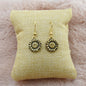 Sunflower earrings in 24K gold plated pewter