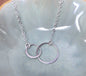 Fight Cancer. Never Alone. What Cancer Cannot Do. Two Circles of Life Sterling Silver Cable Chain 18" Necklace.