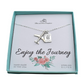 Jet Airplane and Passport Necklace in Sterling Silver