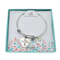 Personalized First Communion Bangle Bracelet in Stainless Steel