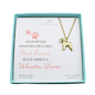 Wheaten Terrier Necklace in 24k Gold Plated Pewter