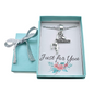 I Love Gymnastics Necklace in Silver Toned Metal