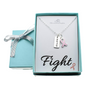 Breast Cancer Warrior Necklace in Sterling Silver
