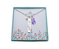 Lupus Awareness Necklace in Stainless Steel. Lupus Warrior. Purple Ribbon