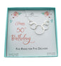 50th Birthday Necklace in Sterling Silver. Five Circles