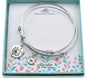 Mother and Daughter Dandelion Bangle Bracelet Set in Sterling Silver and Stainless Steel