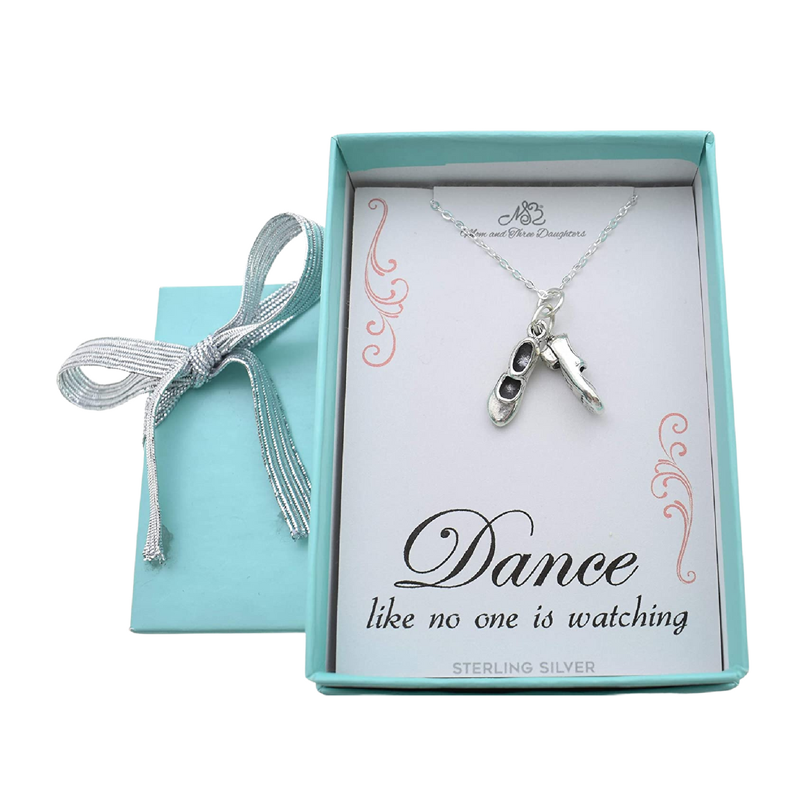 Tap Dance Shoes Necklace in Sterling Silver
