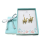 Llama Earrings in Gold Plated Pewter
