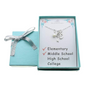 Personalized Middle School Graduation Key Necklace in Sterling Silver