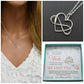 Daughter Infinity Heart Necklace in Sterling Silver