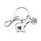Polar Bear Snowflake Keychain in Stainless Steel