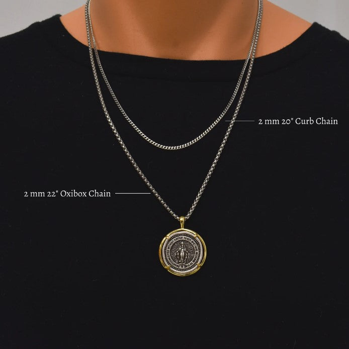 Cheap Vintage Christian Sacred Heart Of Jesus Cross Pendant Necklace Retro  Men 'S Gold Color Catholic Religious Pendant Chain Necklace | Joom