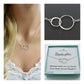 Stepdaughter Wedding Two Circles Necklace in Sterling Silver
