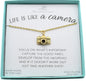 Camera Necklace in Gold Plated Pewter