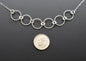 60th Birthday Six Circle Necklace in Sterling Silver