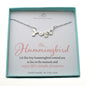 Hummingbird Necklace in Stainless Steel. Motivational Gifts