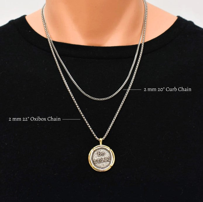 Saint Christopher Large Two Tone Medal on 24