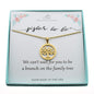 Sister to Be Tree of Life Necklace in Gold Toned Stainless Steel