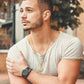 Men’s Compass Necklace in Stainless Steel. Men's Jewelry. Gold Stainless Steel