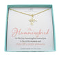 Hummingbird Necklace in Gold Toned Stainless Steel