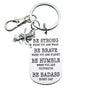 Ice Hockey Dog Tag Keychain