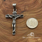 Men's Crucifix Necklace Set in Stainless Steel. Christian Men's Jewelry