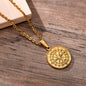 Men’s Compass Necklace in Stainless Steel. Men's Jewelry. Gold Stainless Steel
