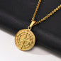 Men’s Compass Necklace in Stainless Steel. Men's Jewelry. Gold Stainless Steel