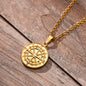 Men’s Compass Necklace in Stainless Steel. Men's Jewelry. Gold Stainless Steel