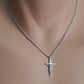 Men's Crucifix Necklace in Sterling Silver