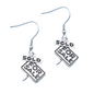 Realtor For Sale Sold Earrings in Silver Toned Metal