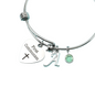 Personalized First Communion Bangle Bracelet in Stainless Steel