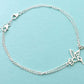 Double Strand Hummingbird Bracelet in Sterling Silver