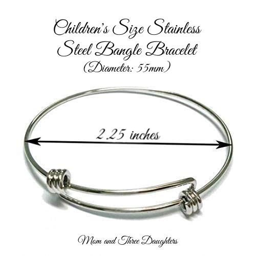 "I Love Jesus" Bangle Bracelet in Stainless Steel