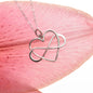 Aunt and Niece Infinity Heart Necklace in Sterling Silver
